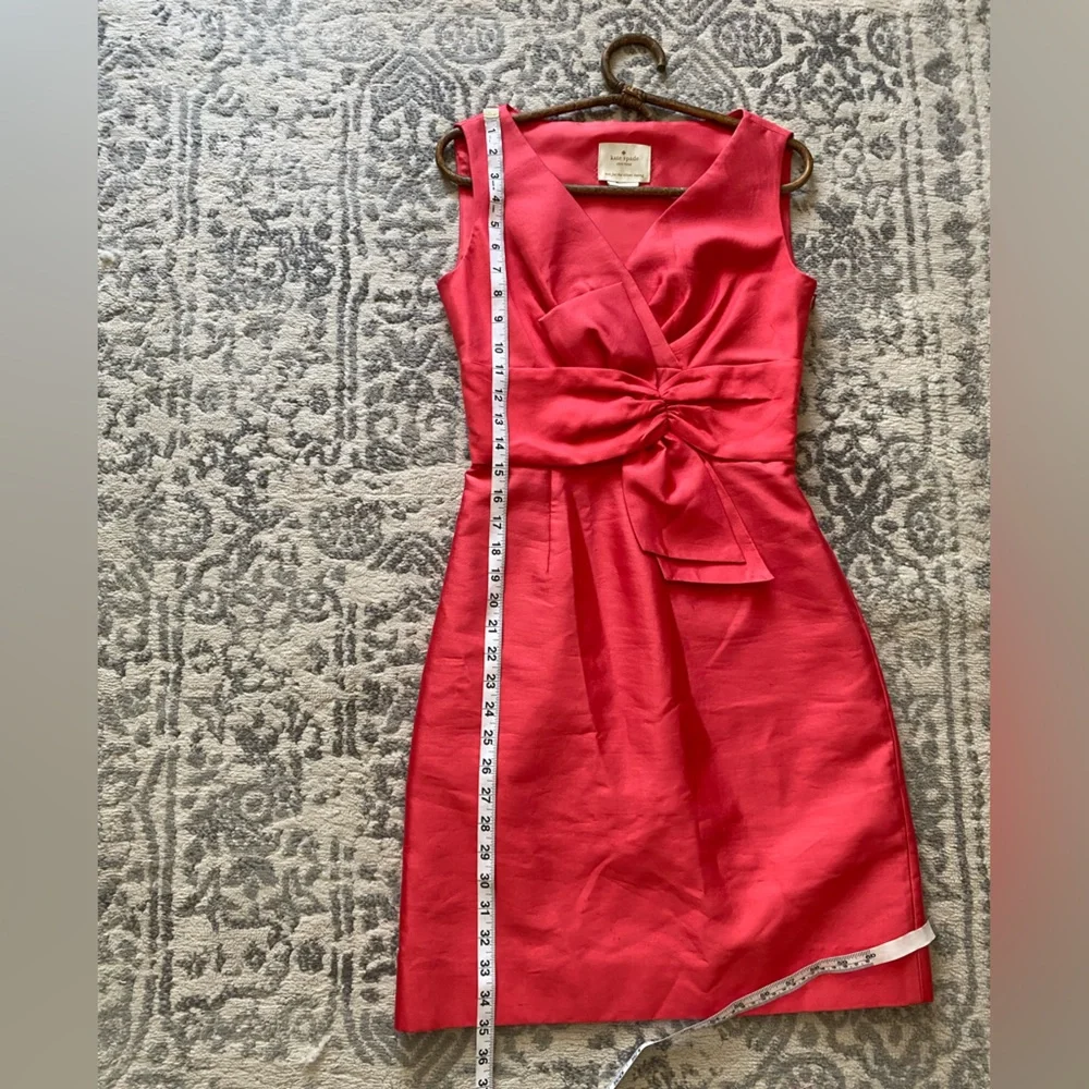 Kate Spade Mina Silk Blend Sheath Dress in Watermelon - Picture 8 of 8